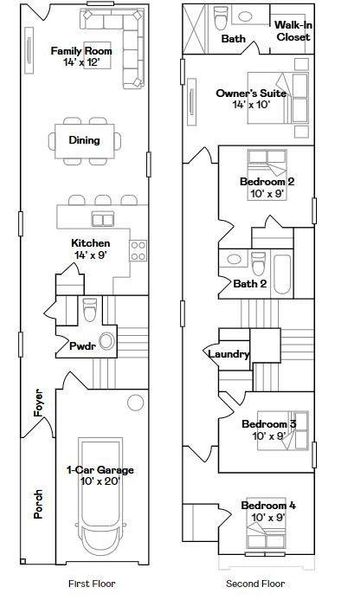 2D floor plan layout of this home in Indian Springs, Crosby, TX (Image 3).