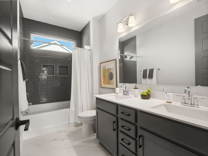 Representative furnished interior of a home built from the Yale by True Homes in Stonebridge Fairways, Monroe (Image 7). Representative furnished interior of a home built from the Yale by True Homes in Stonebridge Fairways, Monroe (Image 7).