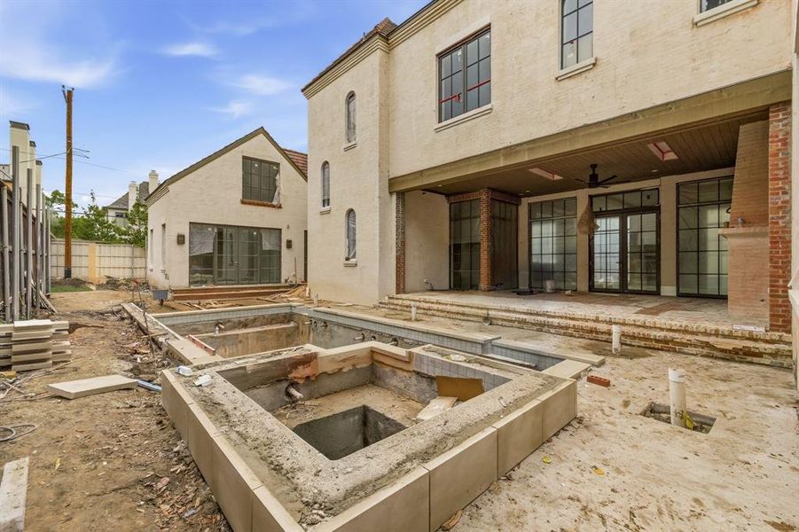 In-progress construction of a new home in , University Park, TX (Image 22).