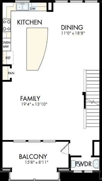 2D floor plan layout of this home in Emerald Landing at Waterside at Lakewood Ranch – City Homes, Sarasota, FL (Image 3).