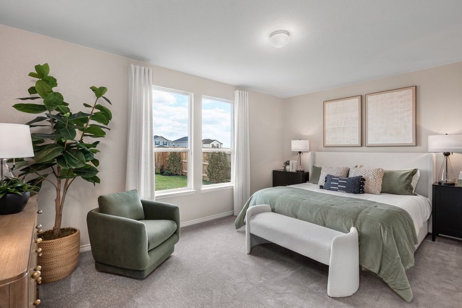 Representative furnished interior of a home built from the 2969 Modeled by KB Home in Legend Heights - Sterling Collection, New Braunfels (Image 13).