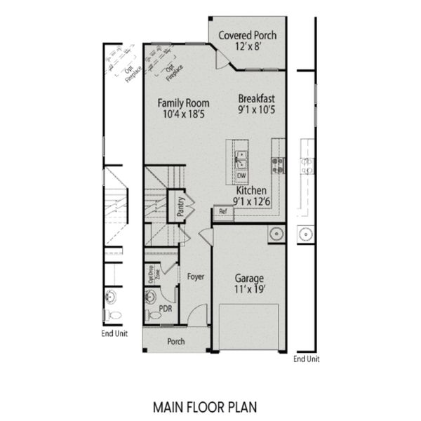 2D floor plan layout of this home in Springvale, Fuquay Varina, NC (Image 3).