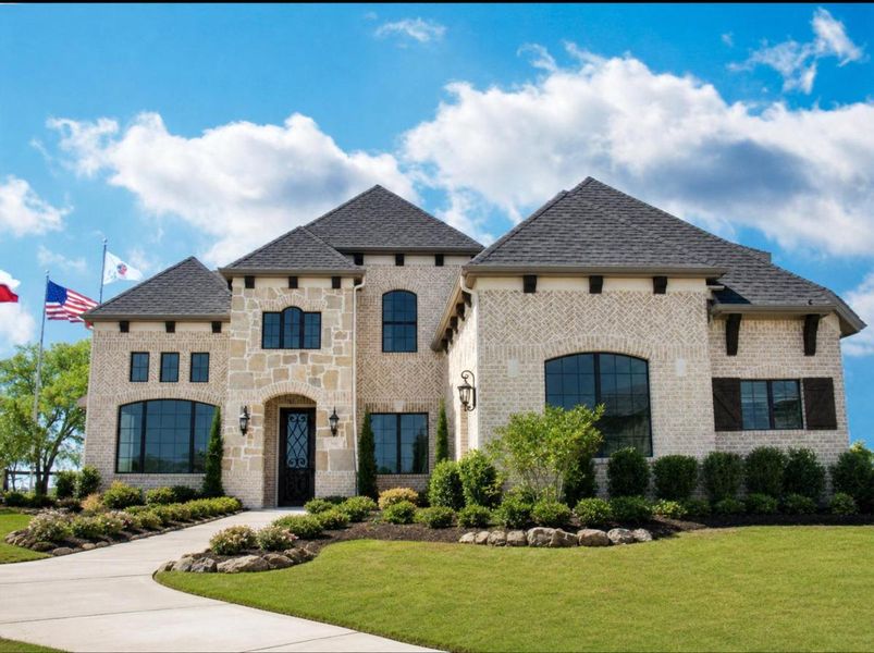 Representative exterior photo of a completed home built from the Grand Lantana by Grand Homes in Cedar Ridge Estates, Grand Prairie, TX (Image 19). Representative exterior photo of a completed home built from the Grand Lantana by Grand Homes in Cedar Ridge Estates, Grand Prairie, TX (Image 19).