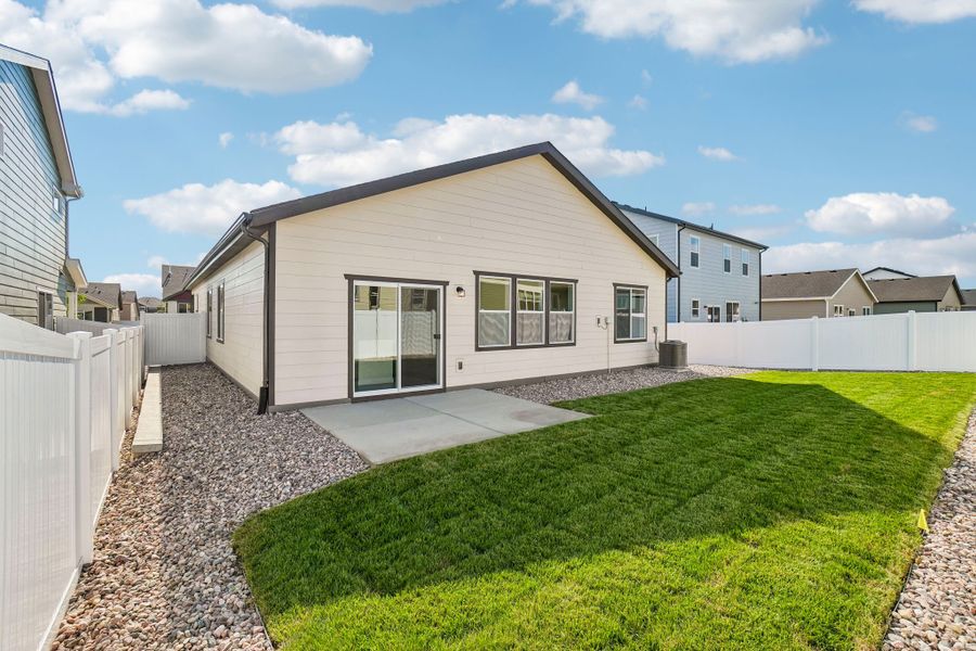 Exterior details and patio area of a home in Union Colony West, Greeley (Image 30).
