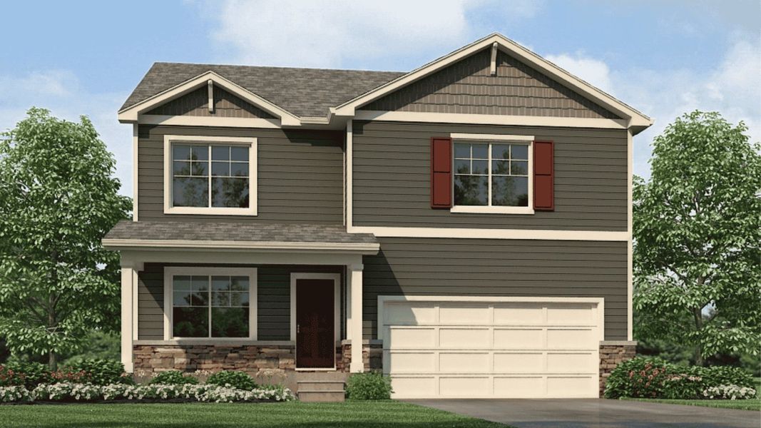 Representative exterior photo of a completed home built from the Bridgeport by D.R. Horton in Brighton Crossing, Brighton, CO (Image 2).