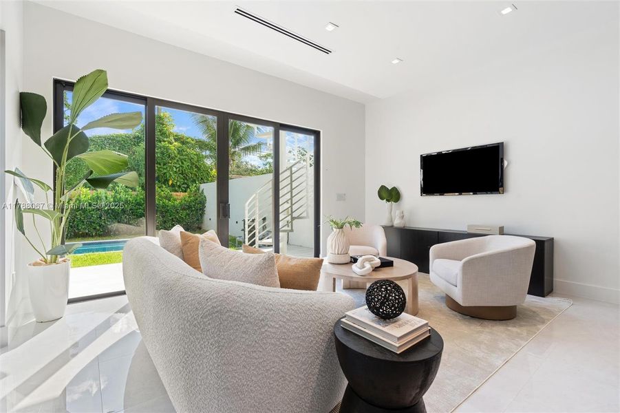 Furnished interior view inside a new home in , Miami (Image 10). Furnished interior view inside a new home in , Miami (Image 10).