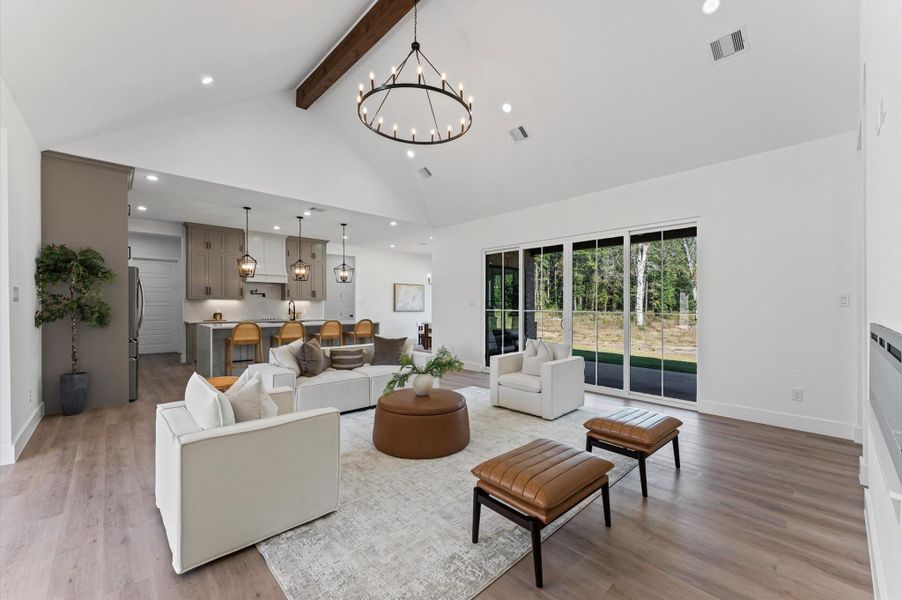 Furnished interior view inside a new home in , Conroe (Image 35).