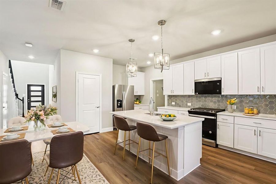 Furnished interior view inside a new home in Simpson Crossing - Spring Series, McKinney (Image 10). Furnished interior view inside a new home in Simpson Crossing - Spring Series, McKinney (Image 10).