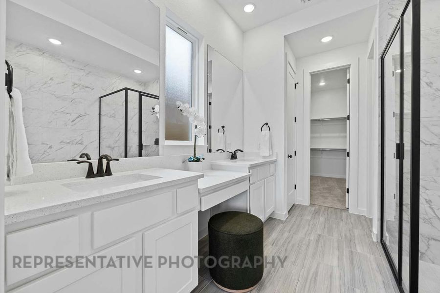 Furnished interior view inside a new home in Parkside On The River: 50ft. lots, Georgetown (Image 32).