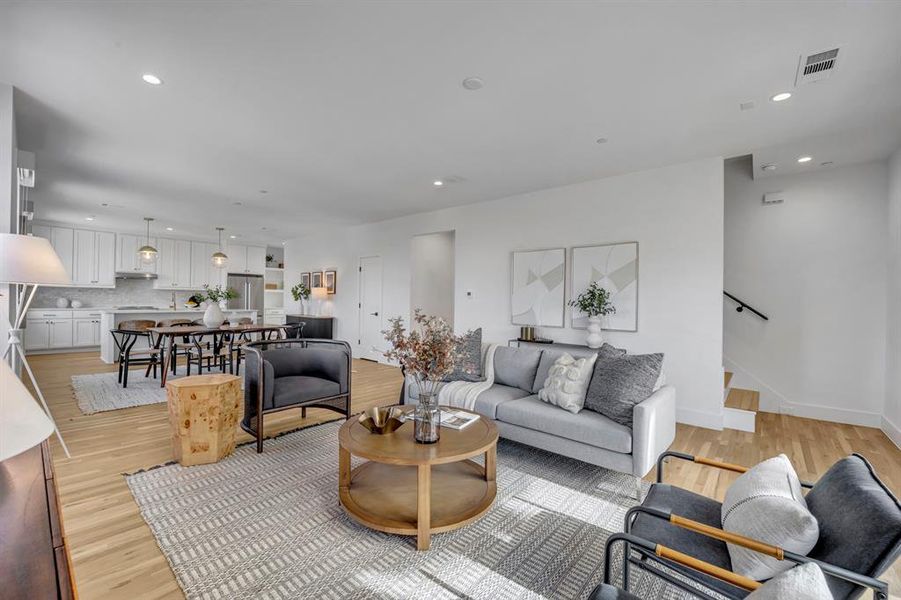 Furnished interior view inside a new home in , Dallas (Image 5).