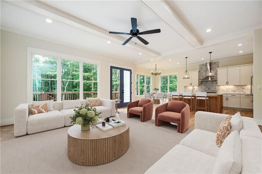 Furnished interior view inside a new home in , Monroe (Image 11).