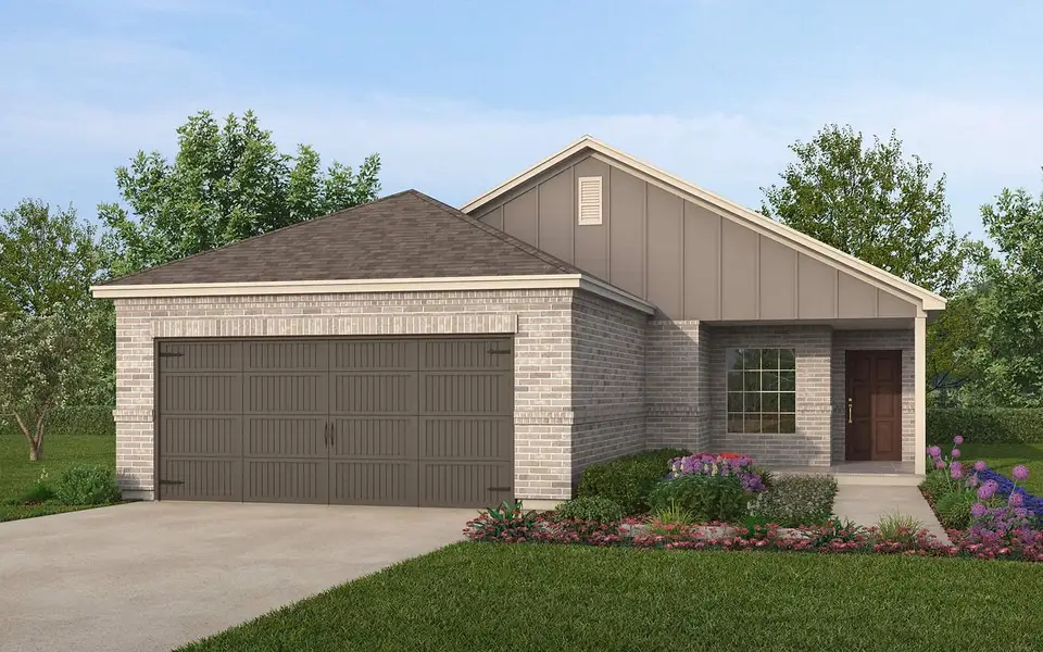 Representative exterior photo of a completed home built from the Limestone by Kendall Homes in Russell Ranch, Bay City, TX (Image 2). Representative exterior photo of a completed home built from the Limestone by Kendall Homes in Russell Ranch, Bay City, TX (Image 2).