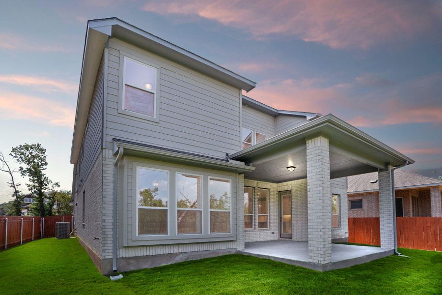 Rear of Home and Private Backyard Rear of Home and Private Backyard