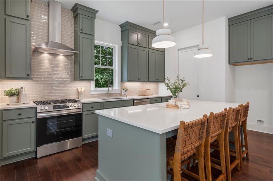 Furnished interior view inside a new home in , Atlanta (Image 16). Furnished interior view inside a new home in , Atlanta (Image 16).