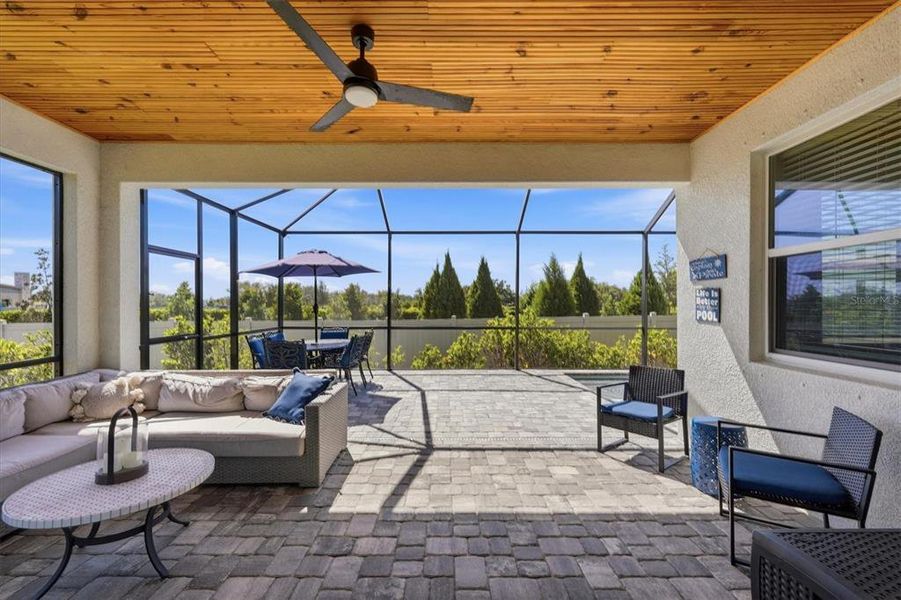 Exterior details and patio area of a home in Bella Lago, Parrish (Image 20).