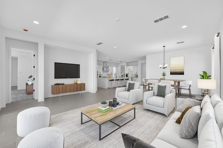 Furnished interior view inside a new home in Ellsworth Ranch, Queen Creek (Image 7).