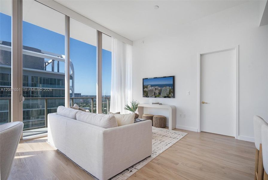 Furnished interior view inside a new home in , Miami (Image 14).