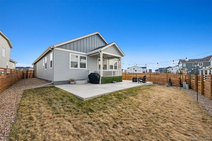Exterior details and patio area of a home in , Aurora (Image 3).