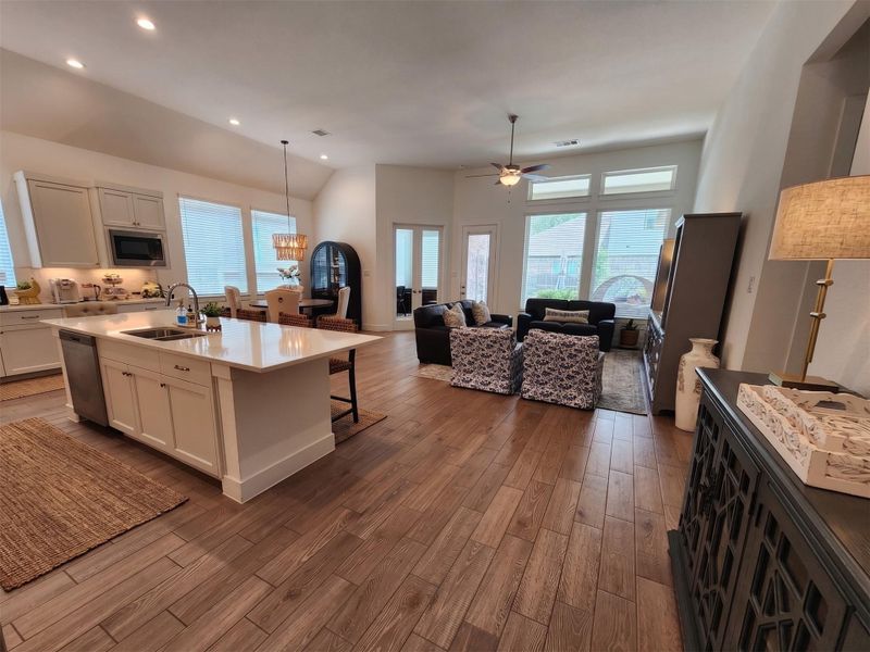 Furnished interior view inside a new home in The Woodlands Hills, Willis (Image 9).