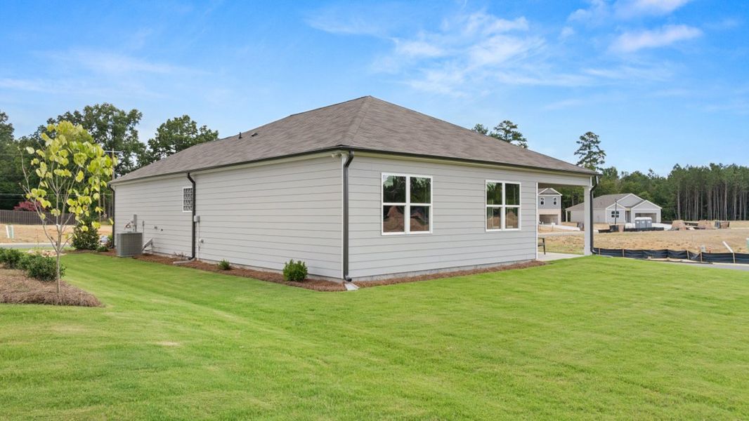 Exterior details and patio area of a home in Northberry, Rome (Image 3). Exterior details and patio area of a home in Northberry, Rome (Image 3).