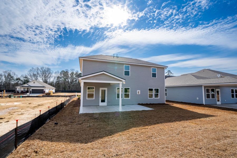 Exterior details and patio area of a home in Monroe Preserve, Chapin (Image 4).