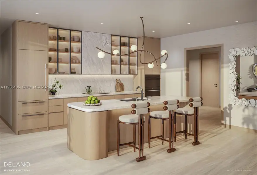 Furnished interior view inside a new home in , Miami (Image 3).