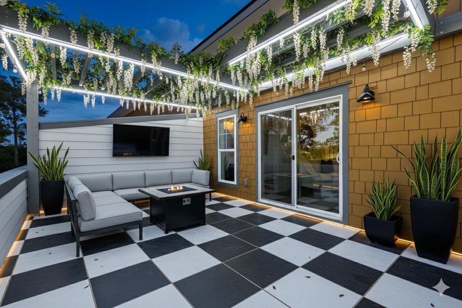 Exterior details and patio area of a home in Walk at Park Circle, North Charleston (Image 21). Exterior details and patio area of a home in Walk at Park Circle, North Charleston (Image 21).