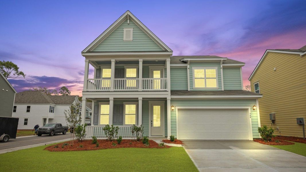 Front exterior of a new home in Founders Corner, Summerville, SC, highlighting curb appeal (Image 2).
