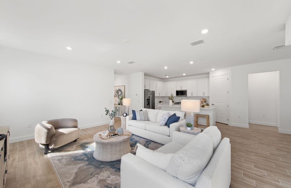 Furnished interior view inside a new home in TerraWalk at Babcock Ranch, Alva (Image 9).