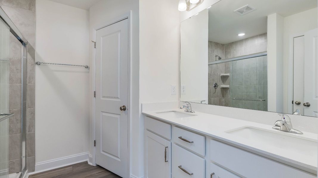 Furnished interior view inside a new home in Battle Bridge, Raleigh (Image 13).