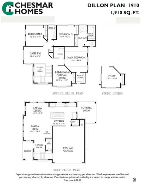 2D floor plan layout of this home in , Cypress, TX (Image 5).