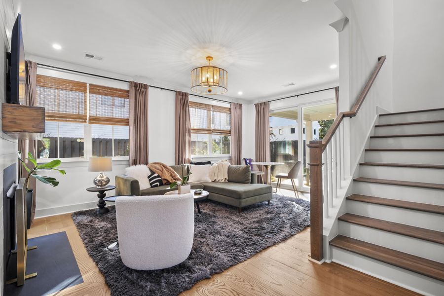 Furnished interior view inside a new home in Hayes Park, Johns Island (Image 15). Furnished interior view inside a new home in Hayes Park, Johns Island (Image 15).