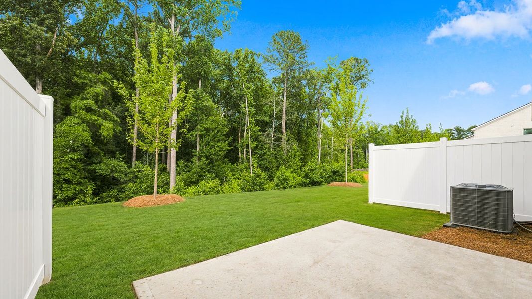 Exterior details and patio area of a home in Independence Villas and Townhomes, Loganville (Image 3). Exterior details and patio area of a home in Independence Villas and Townhomes, Loganville (Image 3).