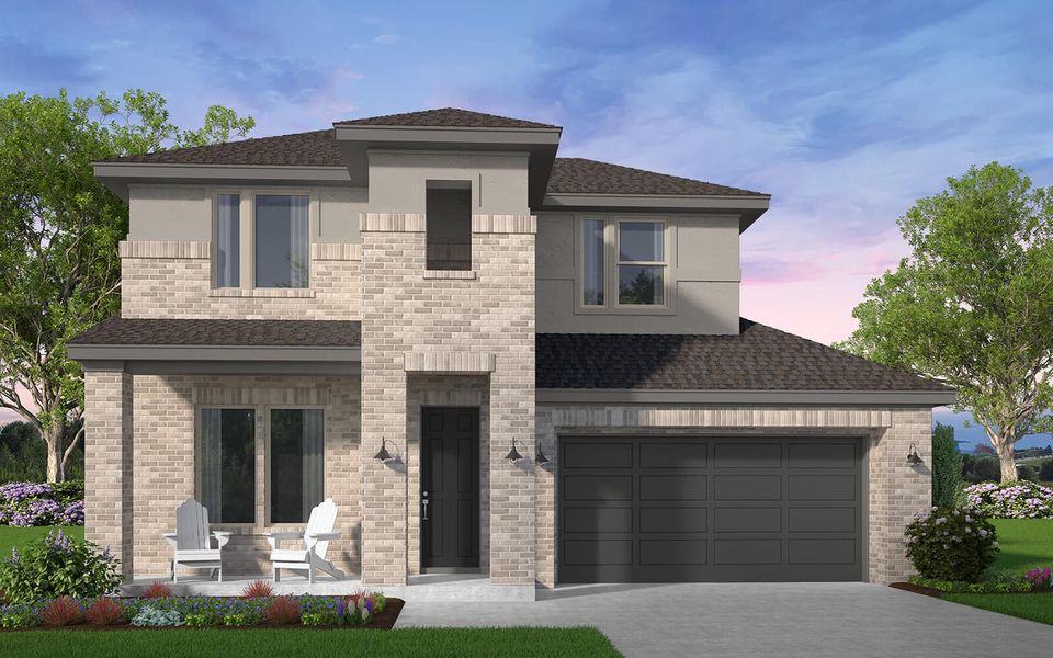 Representative exterior photo of a completed home built from the Wellesley by Brookfield Residential in 50' Traditional Homes at Elyson, Katy, TX (Image 1). Representative exterior photo of a completed home built from the Wellesley by Brookfield Residential in 50' Traditional Homes at Elyson, Katy, TX (Image 1).