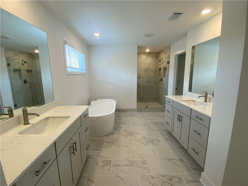 Furnished interior view inside a new home in Estates at Yellow Creek, Cumming (Image 6). Furnished interior view inside a new home in Estates at Yellow Creek, Cumming (Image 6).