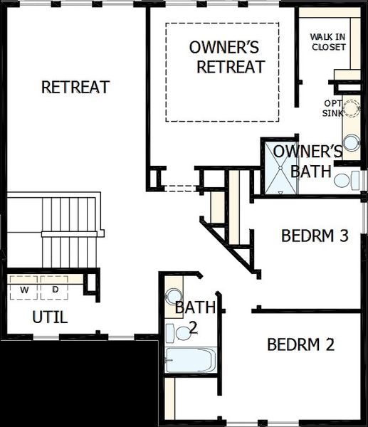 2D floor plan layout of this home in Discover - Select, Charleston, SC (Image 4).