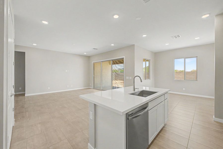 Furnished interior view inside a new home in Wildera, San Tan Valley (Image 3). Furnished interior view inside a new home in Wildera, San Tan Valley (Image 3).
