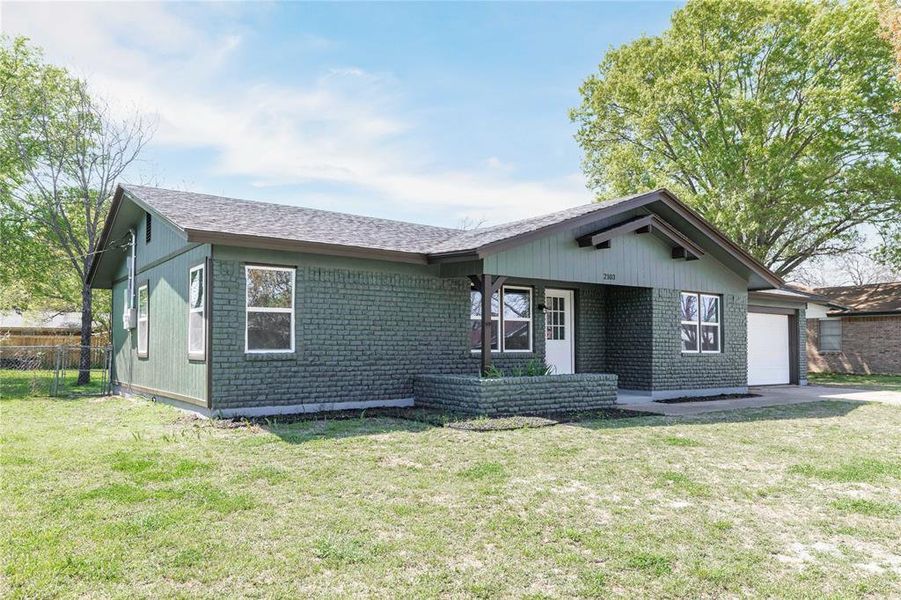 Exterior details and patio area of a home in , Brownwood (Image 4). Exterior details and patio area of a home in , Brownwood (Image 4).