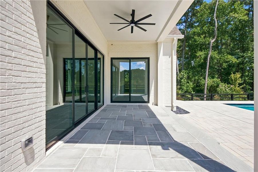 Exterior details and patio area of a home in , Milton (Image 43).