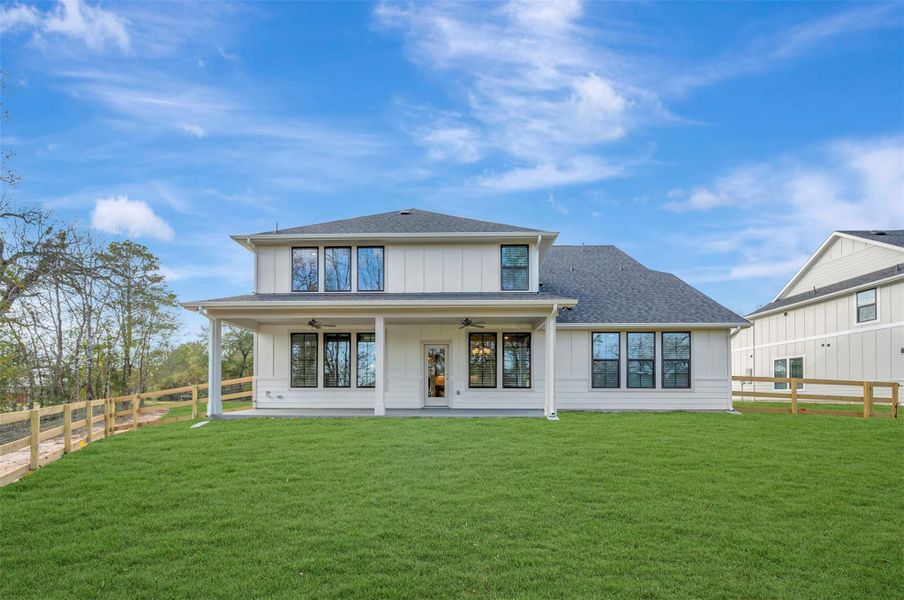Exterior details and patio area of a home in The Oaks on 6th Street, Magnolia (Image 4).