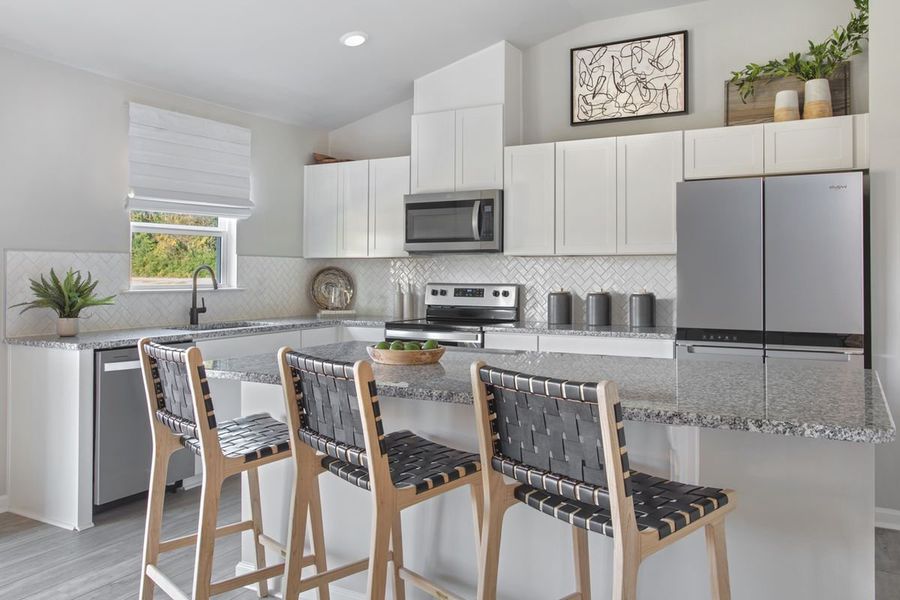 Representative furnished interior of a home built from the Plan 1446 by KB Home in Elyse Meadows, Lillington (Image 6).