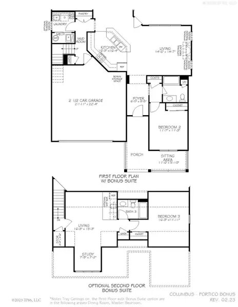 2D floor plan layout for the Portico by Epcon Communities in The Villas at Pinewood, Asheboro, NC (Image 4). 2D floor plan layout for the Portico by Epcon Communities in The Villas at Pinewood, Asheboro, NC (Image 4).