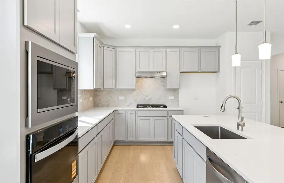 Abundant cabinet space in kitchen