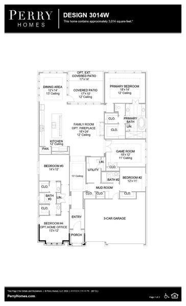 Floor Plan for 3014W