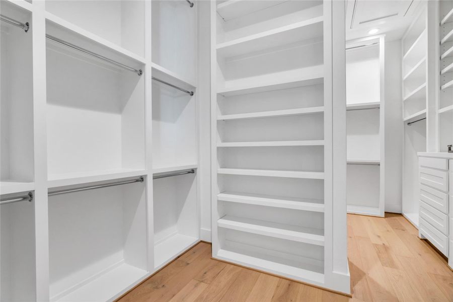 Primary spacious closet Primary spacious closet