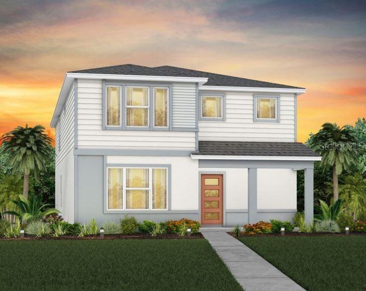 Exterior Design. Artistic rendering for this new construction home. Pictures are for illustrative purposes only. Elevations, colors and options may vary.