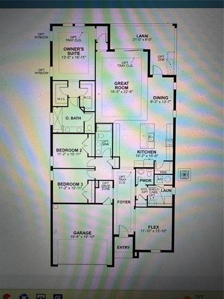 2D floor plan layout of this home in Vistera of Venice, Nokomis, FL (Image 5).