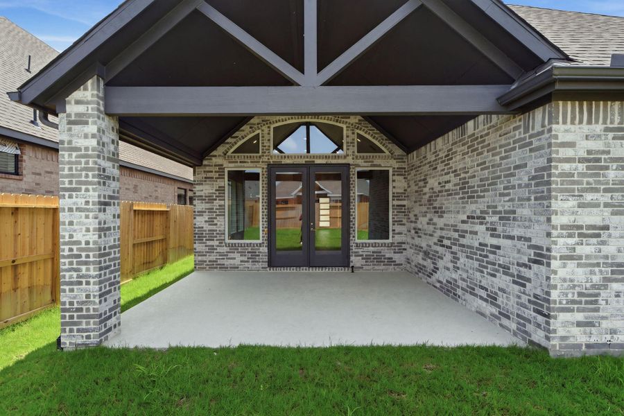 Exterior details and patio area of a home in The Highlands, Porter (Image 22). Exterior details and patio area of a home in The Highlands, Porter (Image 22).