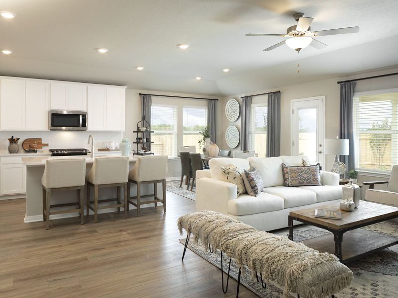Furnished interior view inside a new home in Butler Farms - Boulevard Collection, Liberty Hill (Image 5).