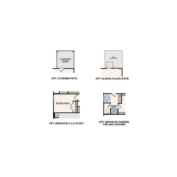 2D floor plan layout of this home in Liberty Collection at Paloma at Sanford Farms, Waller, TX (Image 3).